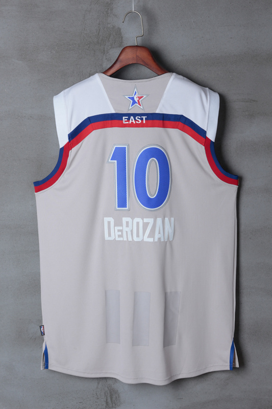 Men Toronto Raptors #10 Derozan grey 2017 NBA All Star jerseys->->NBA Jersey